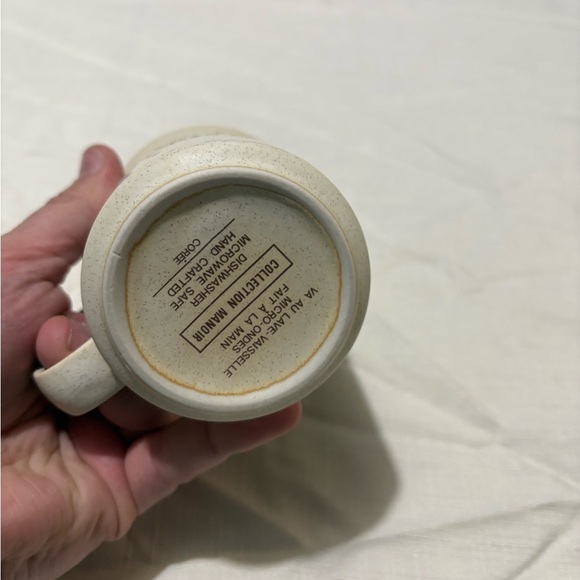 Vintage Cream Ceramic Mug with Scenic Design - Picture 3 of 6